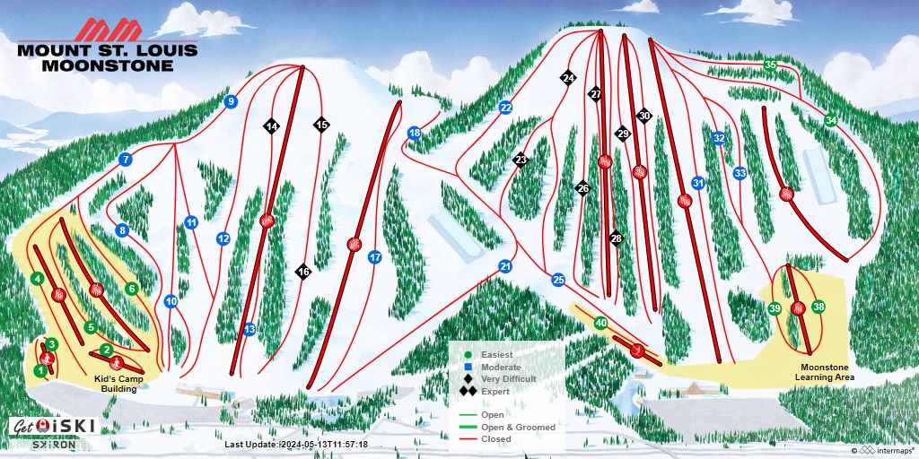 iSKI - Ski Resort Mount St. Louis Moonstone - closed