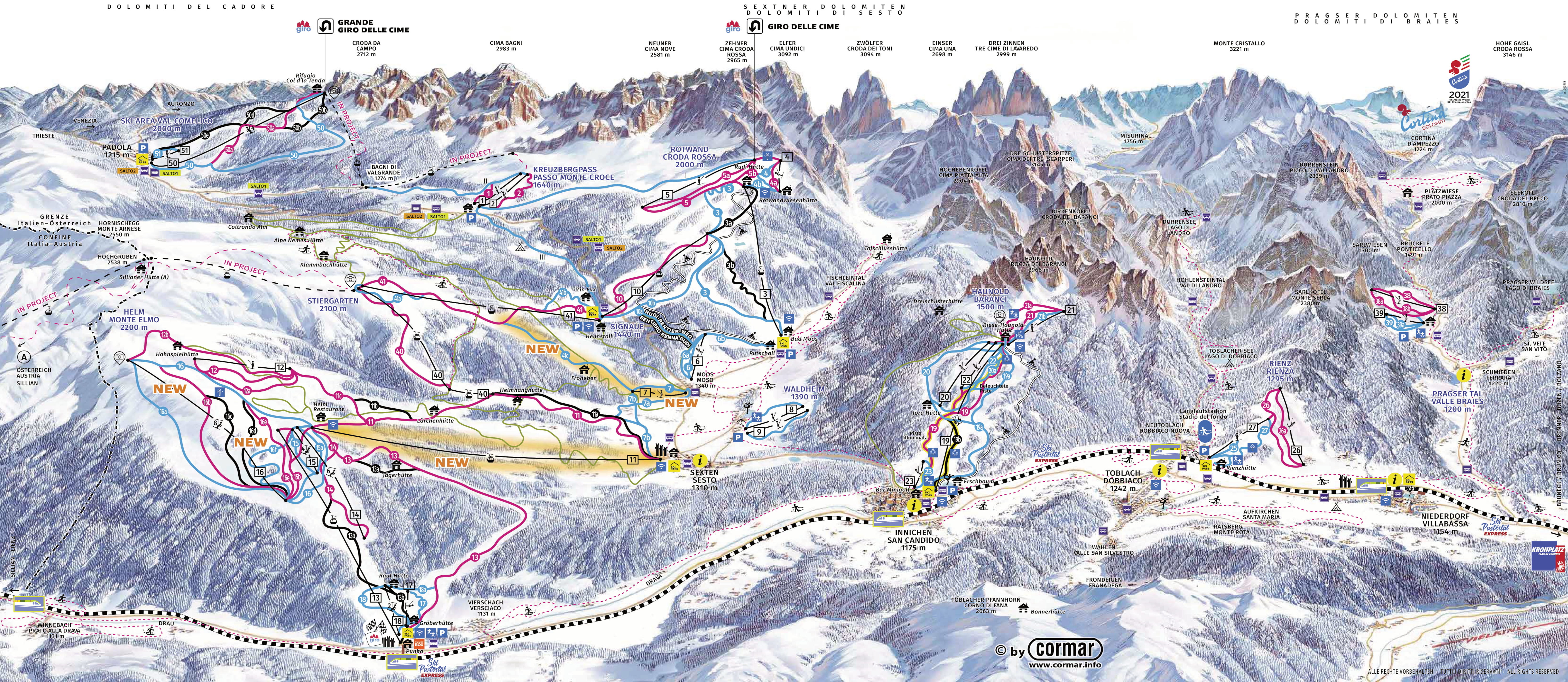 - Ski Resort Helm - Monte Elmo - 3 Zinnen Dolomiten - ski area closed