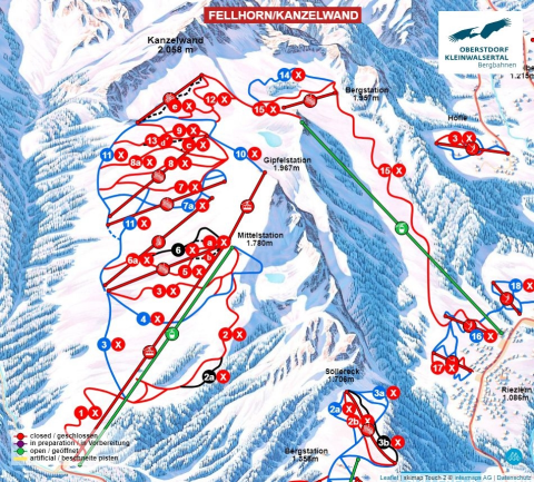 Oberstdorf Skigebiet Karte