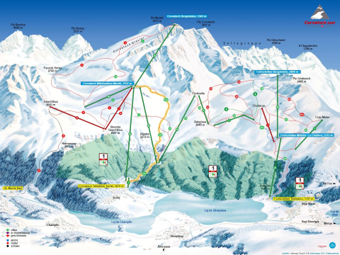 Silvaplana Skigebiet Karte
