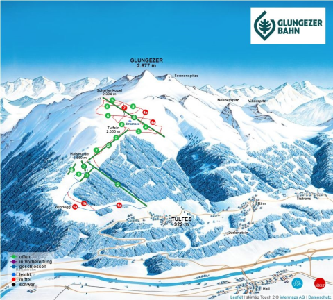 Tulfes Skigebiet Karte