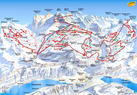 Interlaken Skigebiet Karte
