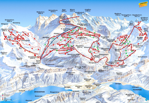 Grindelwald Skigebiet Karte