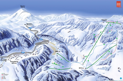 Annaberg Skigebiet Karte