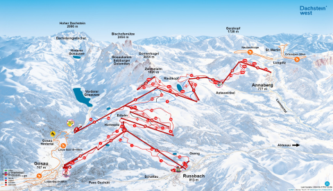 Gosau Skigebiet Karte