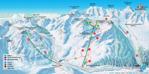 Silvaplana Skigebiet Karte
