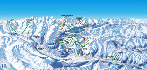 Sankt Moritz Skigebiet Karte