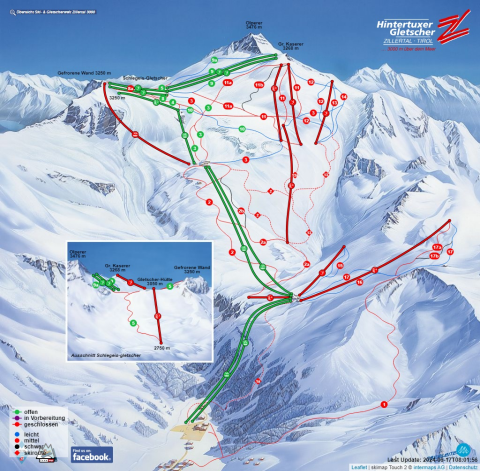 Tux Skigebiet Karte