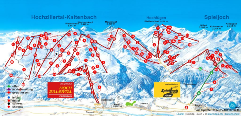 Fügen im Zillertal Skigebiet Karte