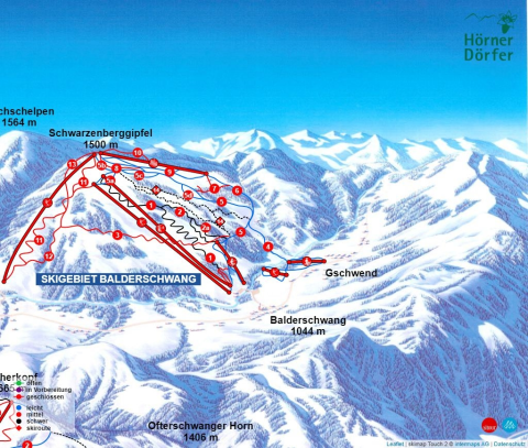 Balderschwang Skigebiet Karte