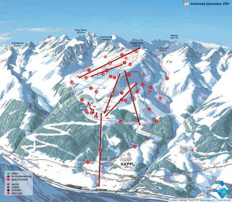 Kappl Skigebiet Karte