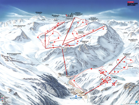 St. Leonhard im Pitztal Skigebiet Karte