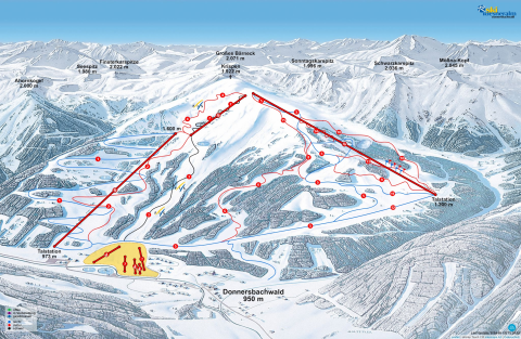 Donnersbachwald Skigebiet Karte