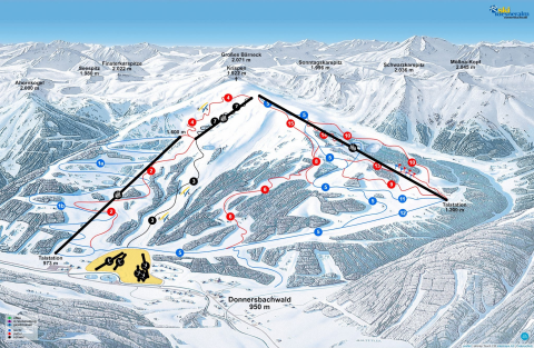 Donnersbachwald Skigebiet Karte