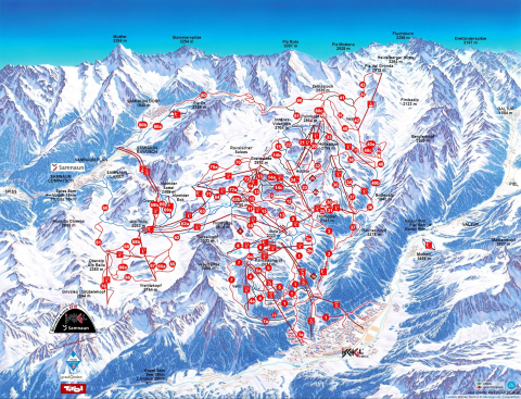 Ischgl Skigebiet Karte