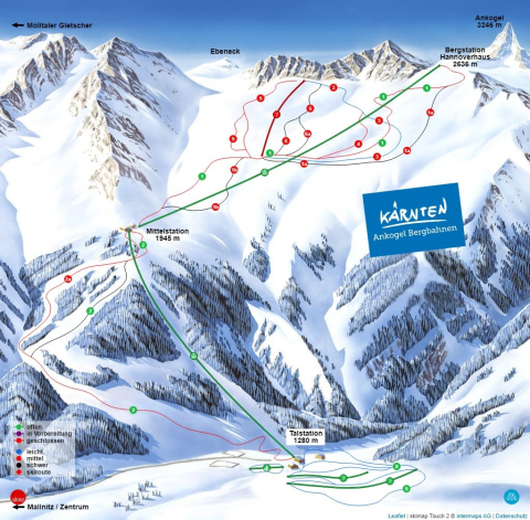 Mallnitz Skigebiet Karte