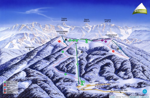 Arnoldstein Skigebiet Karte
