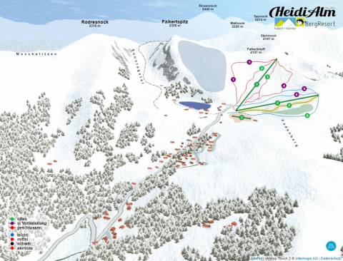 Patergassen Skigebiet Karte