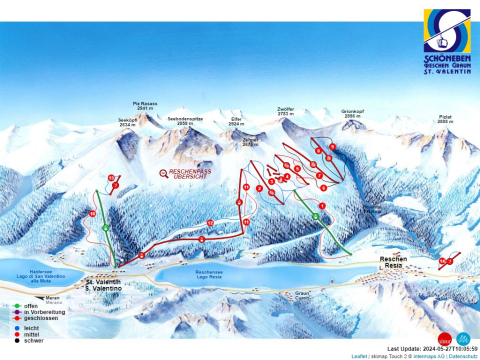 Reschen Skigebiet Karte