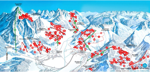 Ehrwald Skigebiet Karte