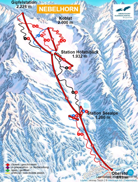 Oberstdorf Skigebiet Karte