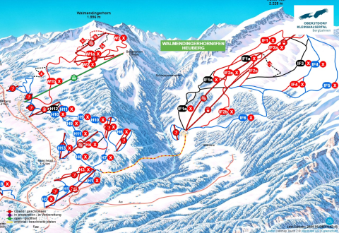 Mittelberg Skigebiet Karte