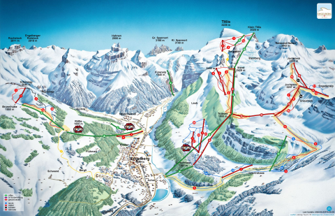 Engelberg Skigebiet Karte