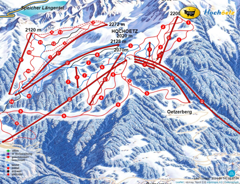 Oetz Skigebiet Karte