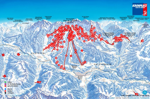 Bruneck Skigebiet Karte