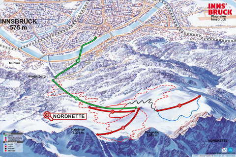 Innsbruck Skigebiet Karte