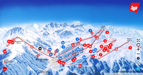 Axams Skigebiet Karte