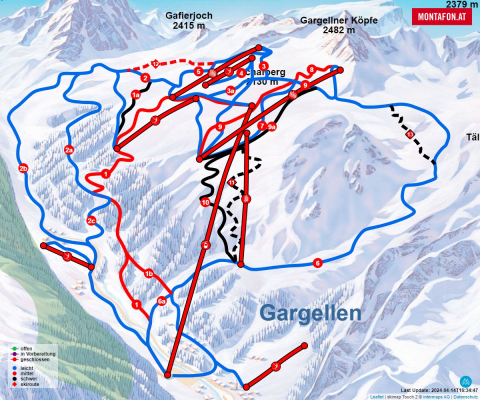 Gargellen Skigebiet Karte