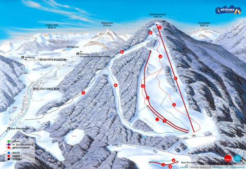Bischofswiesen Skigebiet Karte