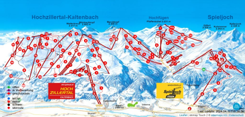 Fügen im Zillertal Skigebiet Karte