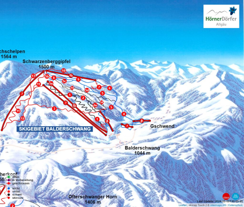 Balderschwang Skigebiet Karte