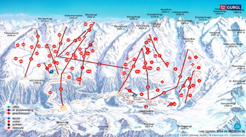 Obergurgl-Hochgurgl Skigebiet Karte