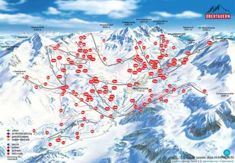 Obertauern Skigebiet Karte