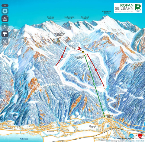 Maurach Skigebiet Karte