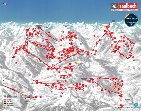 Saalbach Skigebiet Karte