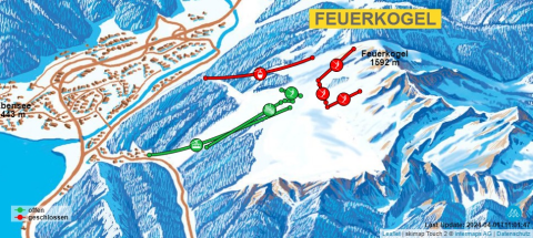Ebensee Skigebiet Karte