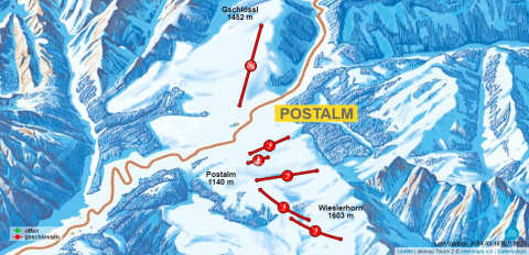 Abtenau Skigebiet Karte