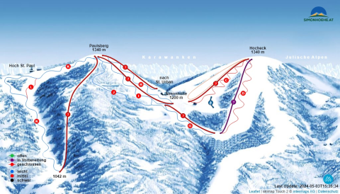 Sankt Urban Skigebiet Karte