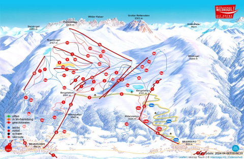 Neukirchen/Bramberg Skigebiet Karte