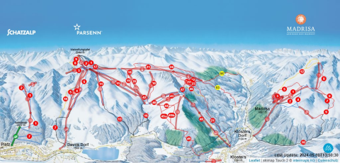 Klosters Dorf Skigebiet Karte
