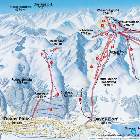 Davos Platz Skigebiet Karte