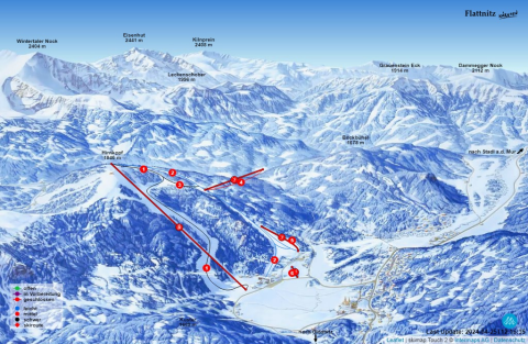 Flattnitz Skigebiet Karte