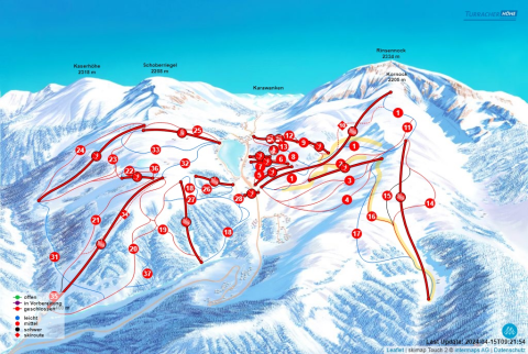 Turracher Höhe Skigebiet Karte