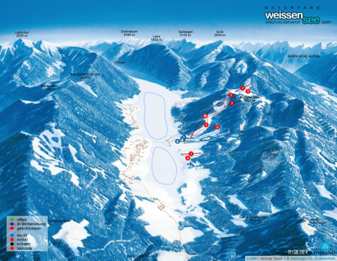 Techendorf Skigebiet Karte