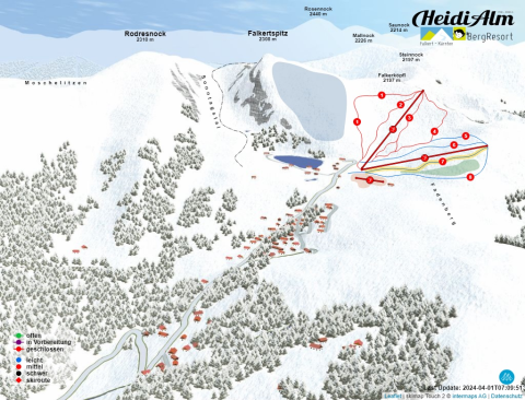 Patergassen Skigebiet Karte