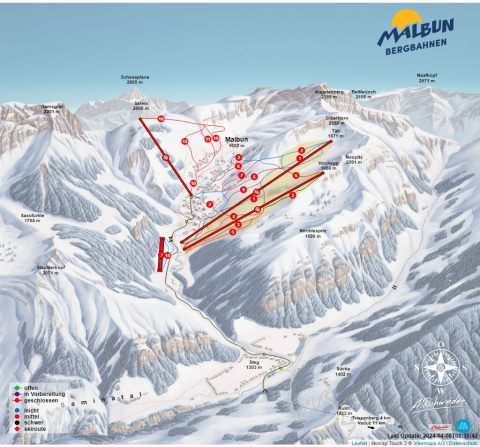 Triesenberg Skigebiet Karte